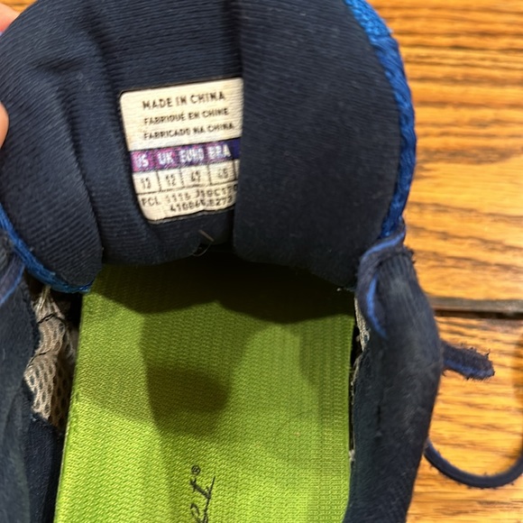 MIZUNO MENS WAVE RIDER 20 BLUE AND WHITE RUNNING SHOES SIZE 13 - Picture 5 of 8